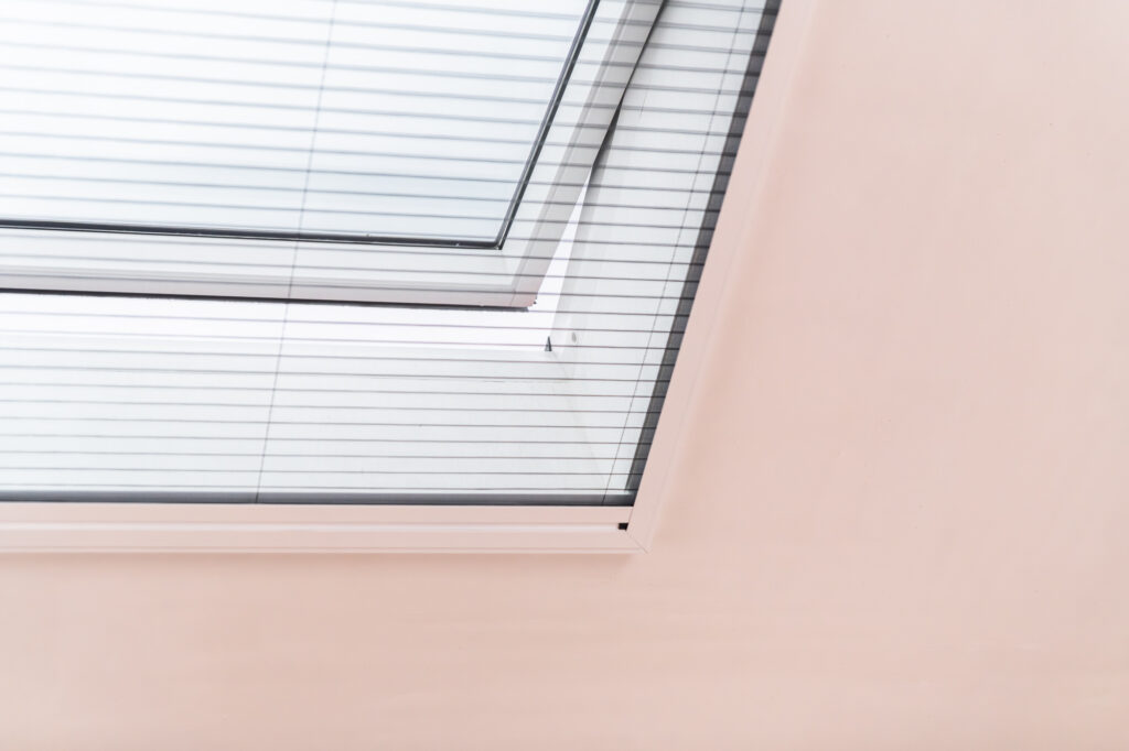 Detailfoto van een roofplissé